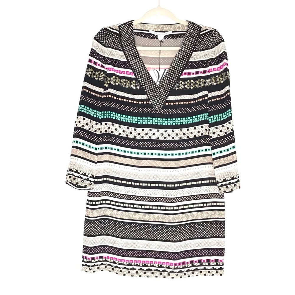 NWT DVF Ruby V Neck Silk Dress